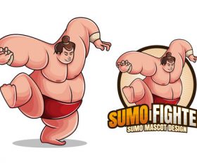 Sumo fighter character design vector