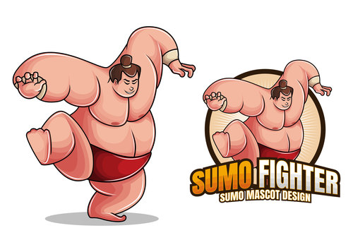 Sumo fighter character design vector