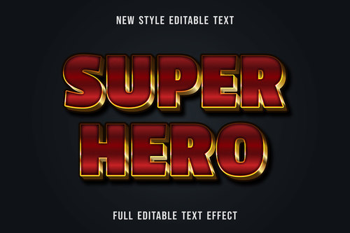 Super hero editable text effect vector