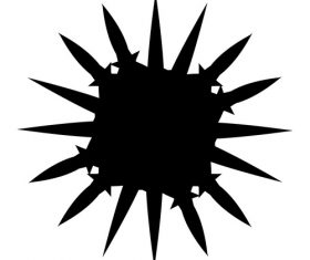 Sword geometric ink pattern vector