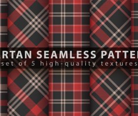 Tartan black and red seamless pattern vector