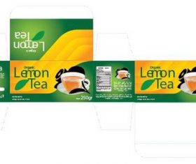 Tea packaging design vector