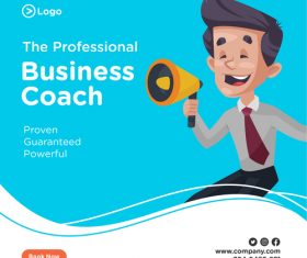 The professional business coach cartoon illustration vector