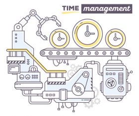 Time management business concept vector
