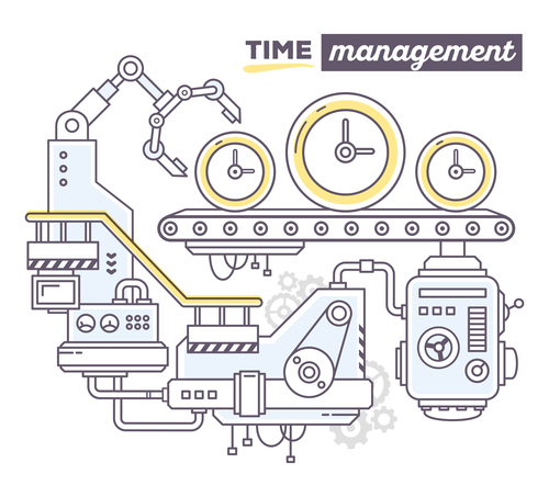 Time management business concept vector