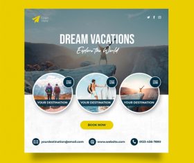 Travel agency promotion vector