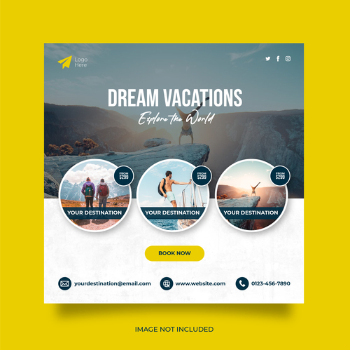 Travel agency promotion vector