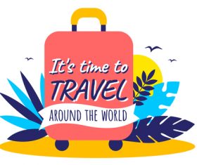 Travel and adventures illustration vector