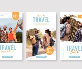 Travel promotion card vector