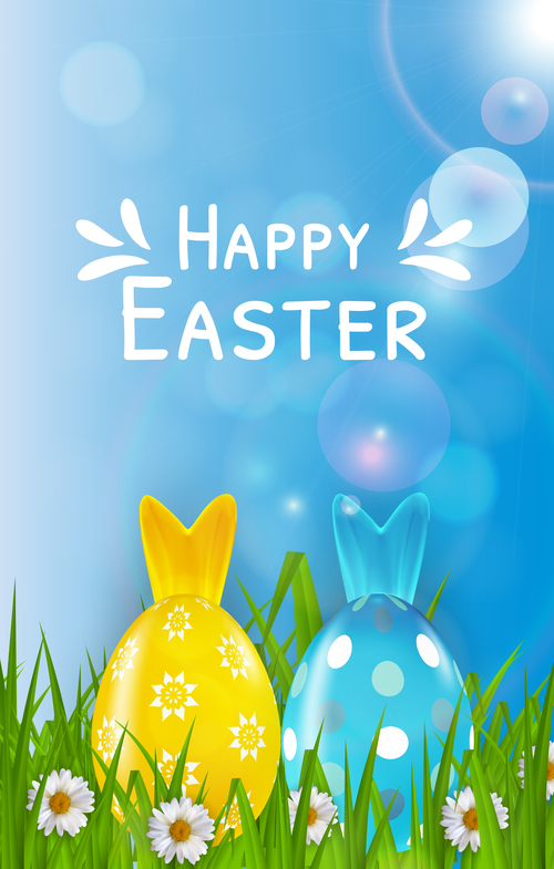 Two-color easter egg vector