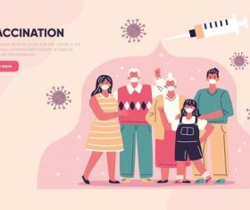 Vaccination cartoon illustration vector