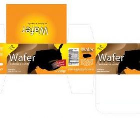Wafer packaging design vector