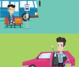 Waiting for the bus vector