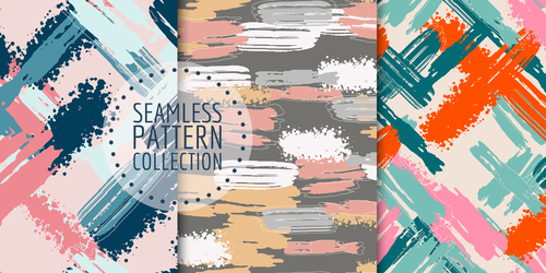 Watercolor doodle hand drawn seamless pattern vector