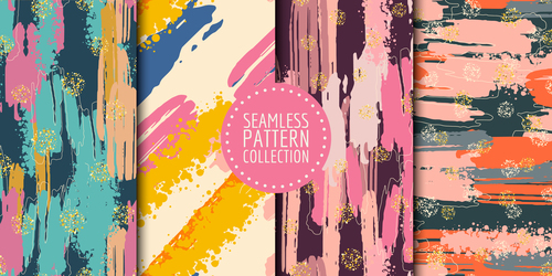 Watercolor hand drawn seamless pattern vector
