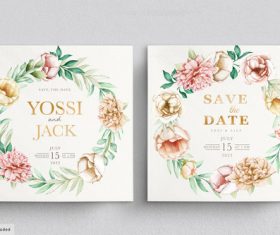 Wedding invitation card template vector
