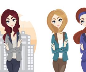 Work city cartoon illustration vector