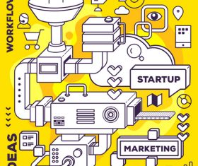 Workflow business concept vector