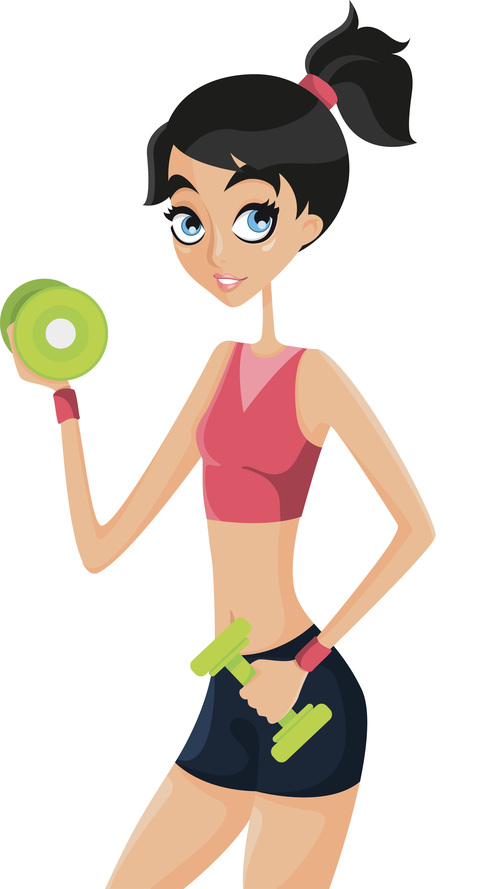Workout cartoon illustration vector