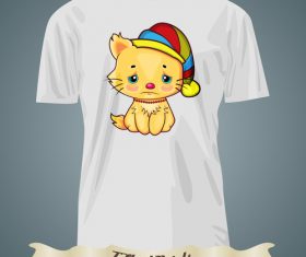 Wronged kitten t-shirts prints design vector