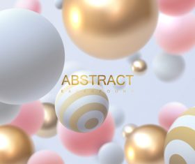 Abstract background with bouncing 3d spheres vector