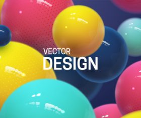 Abstract colorful balls background vector