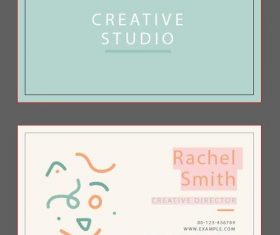 Abstract people background business card vector