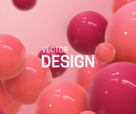 Abstract red ball background vector
