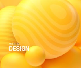 Abstract yellow ball background vector