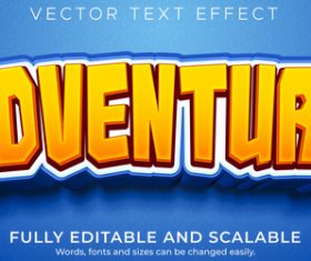 Adventure font editable font vector