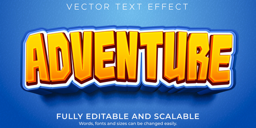Adventure font editable font vector