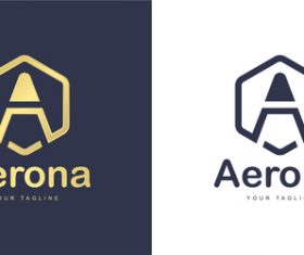 Aerona business logo design vector