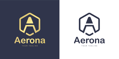 Aerona business logo design vector