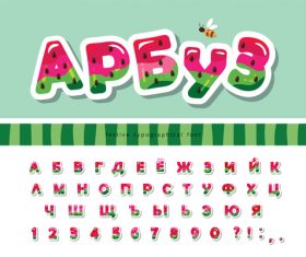 Alphabet editable font effect vector