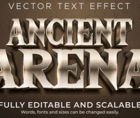 Ancient arena font editable font vector