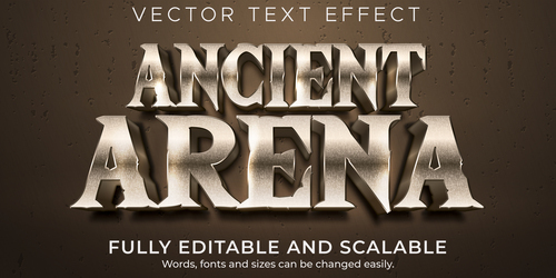 Ancient arena font editable font vector