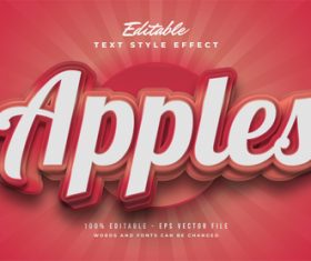 Apples editable font vector