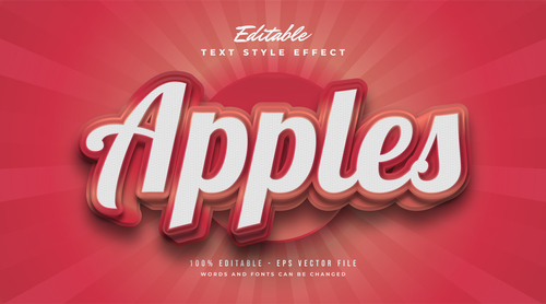 Apples editable font vector