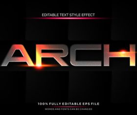Arch text effect editable vector