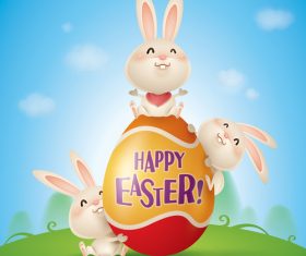 Awesome Easter greeting card vector