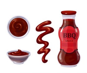 BBQ sauce icons for design vector