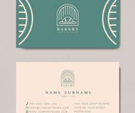Bakery business card vector