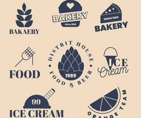 Bakery summer sweets logo vector