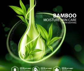 Bamboo extract essence vector