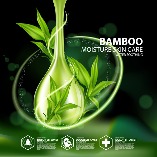 Bamboo extract essence vector