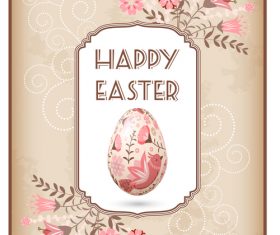 Beautifully decorated Easter greeting card vector