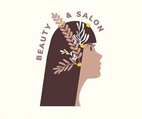 Beauty and hair salon logo vector