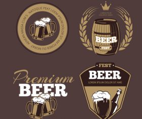 Beer label poster vector