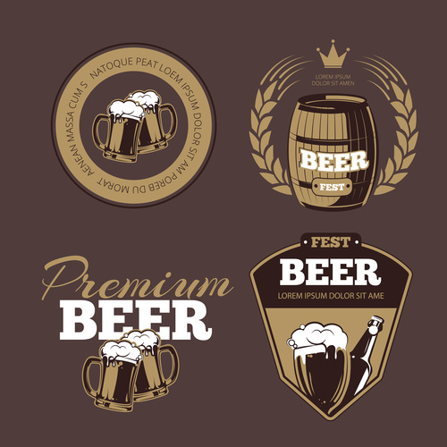 Beer label poster vector