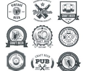 Beer vector labels